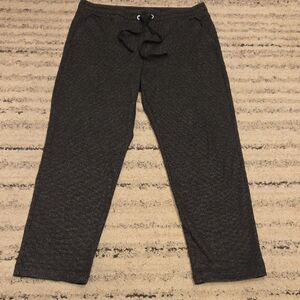 LOFT Women's Black And Gray Joggers Size Medium